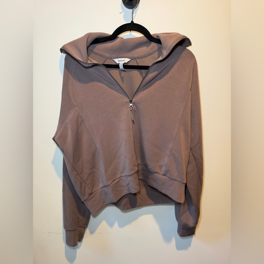 SPANX Women's Mauve Quarter Zip‎
